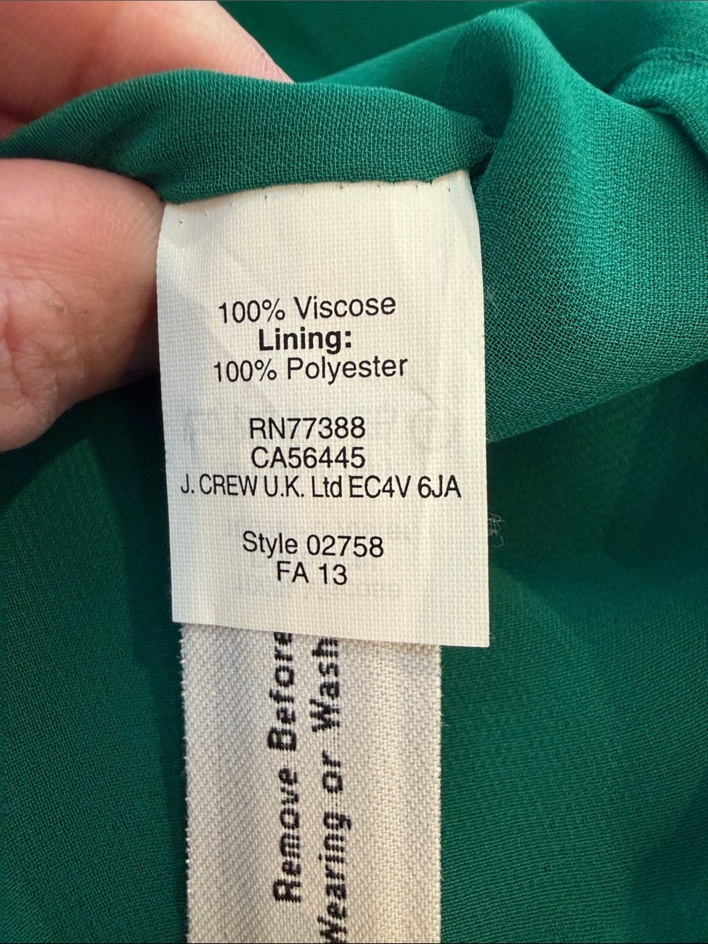J. Crew Emerald Green Sleeveless V-Neck Dress Size 8 - C47-024 - Picture 9 of 13